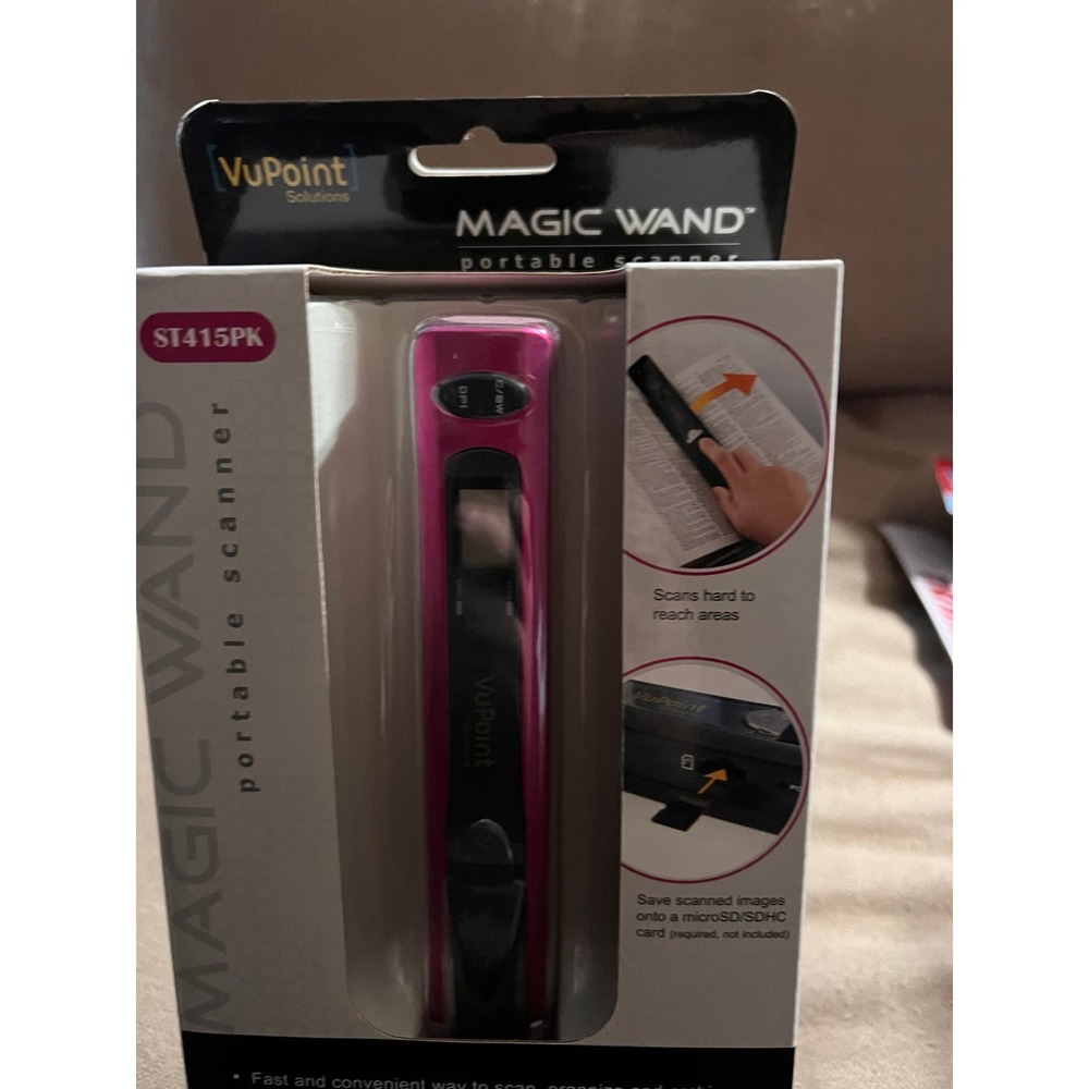 VuPoint Magic Wand Portable Scanner pink NEW